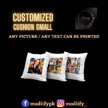 TEXT/PICTURE PRINTED CUSTOMIZED CUSHION - SMALL