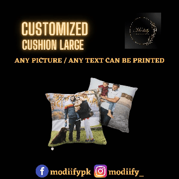 PERSONALIZED TEXT/PICTURE PRINTED CUSHION - LARGE