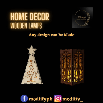 HOME DECOR WOODEN LAMPS - ANY SHAPE