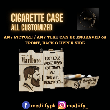 FULL PERSONALIZED WOODEN CIGARETTE CASE